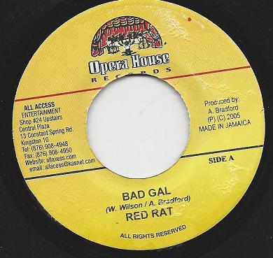 

7inch Record RED RAT / SHATTA - Bad Gal / Di Gal Dem NONE Opera House 2005 Jamaica Reggae, Ska & Dub Used