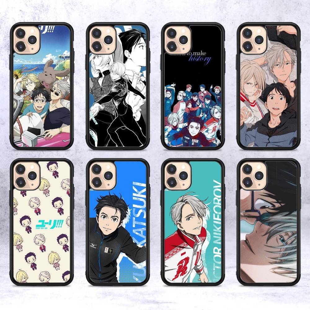 Sports Anime YURI On ICE BL For IPhone 17 16 15 14 13 Pro 12 11 Pro Max Hard PC+TPU Phone Cases Back Cover