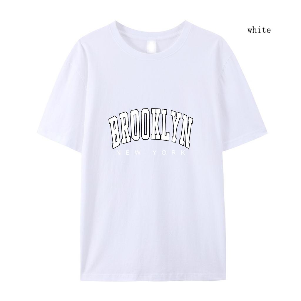 Damen T-Shirt Brooklyn New York Print Sommer Kurzarm Mode Qualität Kleidung T-Shirt Harajuku T-Shirt Kleidung