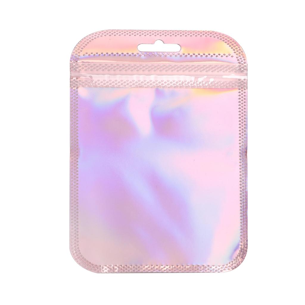 10Pcs Plastic Laser Colored Jewelry Packaging Bag Handmade Beads Bag Package