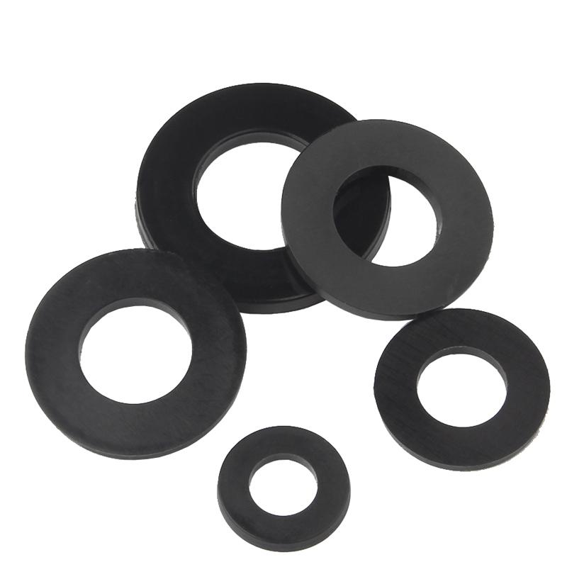 500pcs M2 M2.5 M3 M4 M5 M6 M8 Black White Nylon Flat Washer Plastic Insulation Spacers Seals Gasket Washers Ring Kit