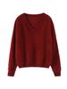 Women's V-Neck Pure Cashmere Sweater - Autumn 2026: Brushed, Loose, Flattering Knitwear