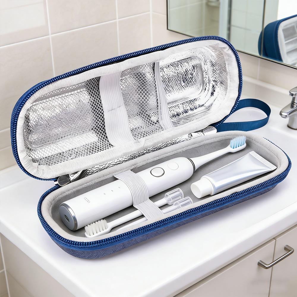 Universal EVA Protective Case Waterproof Dustproof Bag for Electric Toothbrush and Charging Cable Travel Use