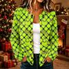 Women's Casual Christmas Print Long Sleeve Knit Button Front Cardigan Sweater Coat