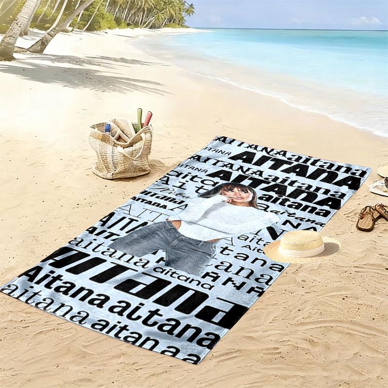 Aitana Print Beach Towel, Large Soft Quick Dry Towel for Beach Camping Swimming