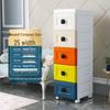 Morandi Children's Multi-Layer Storage Cabinet - Thickened Plastic Toy Organizer