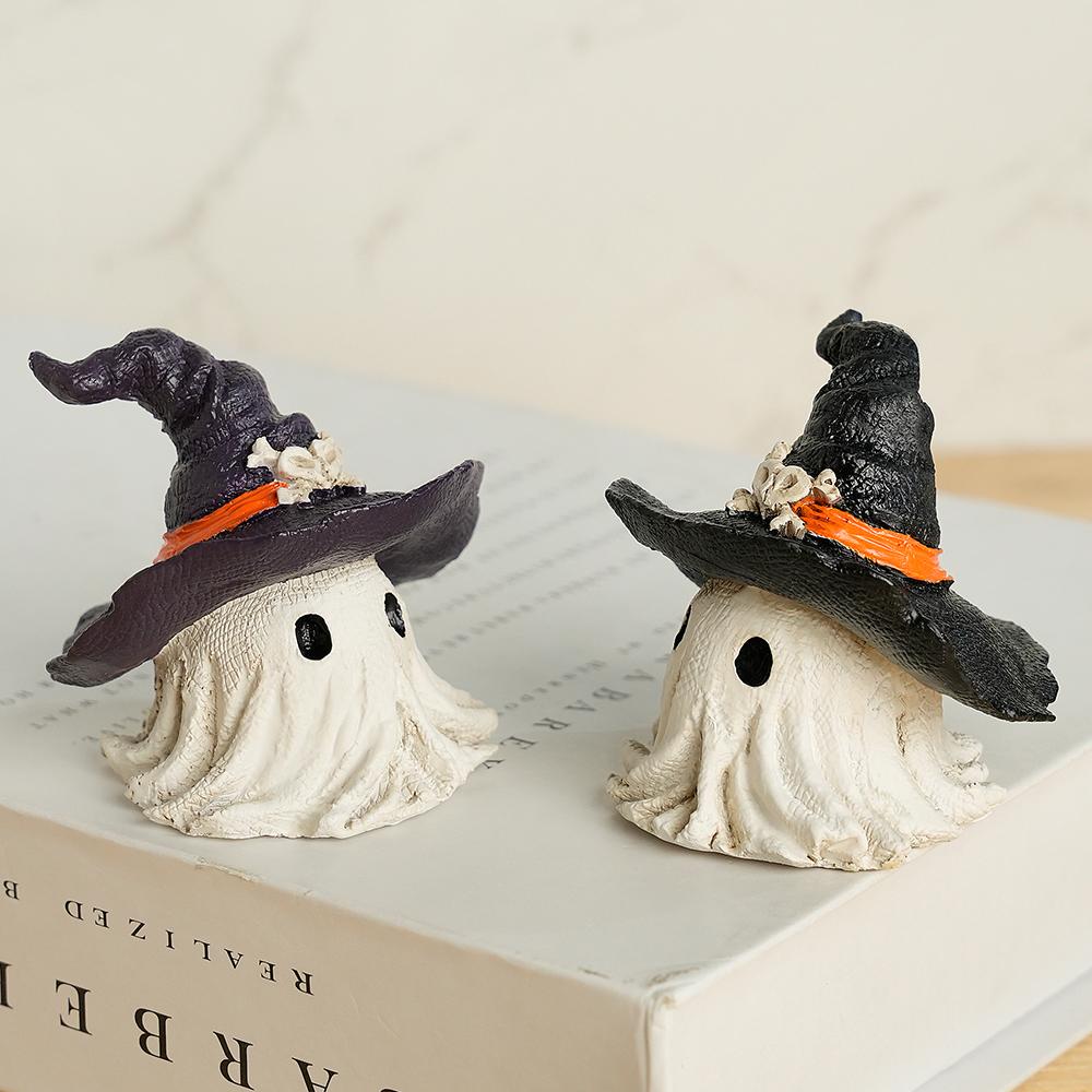 A Halloween Statue Ornaments, Horror Hooded Little Ghosts, Creative Resin Crafts, Gifts, Holiday Decorations