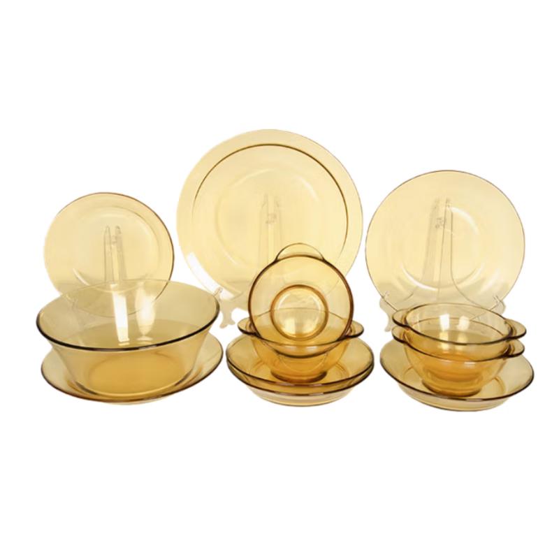 Простая прозрачная стеклянная миска Corning