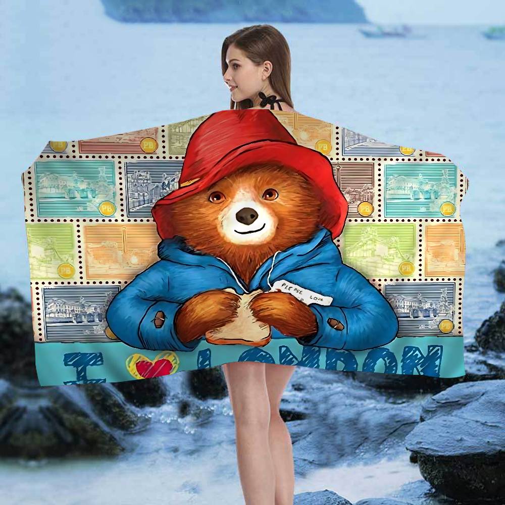 Movie Bear P-Paddington Microfiber Beach Towel Absorbent Quick Dry Soft Yoga Swimming Resort Mountain Climbing Towel