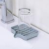 Bathroom Draining Soap Dish Double-layer Draining Soap Tray Space-Saving Shower Soap Storage Containers For Home Kitchen