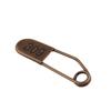 Antique Bronze Electroplated Safety Pin Brooch for Clothing, Bags, and Leather Goods