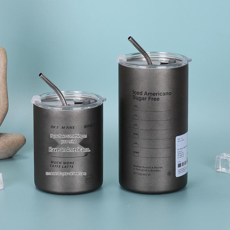 

304 Stainless Steel Vacuum-Sealed Leak-Proof Latte Cup - Double-Walled American Coffee Cup 350ml