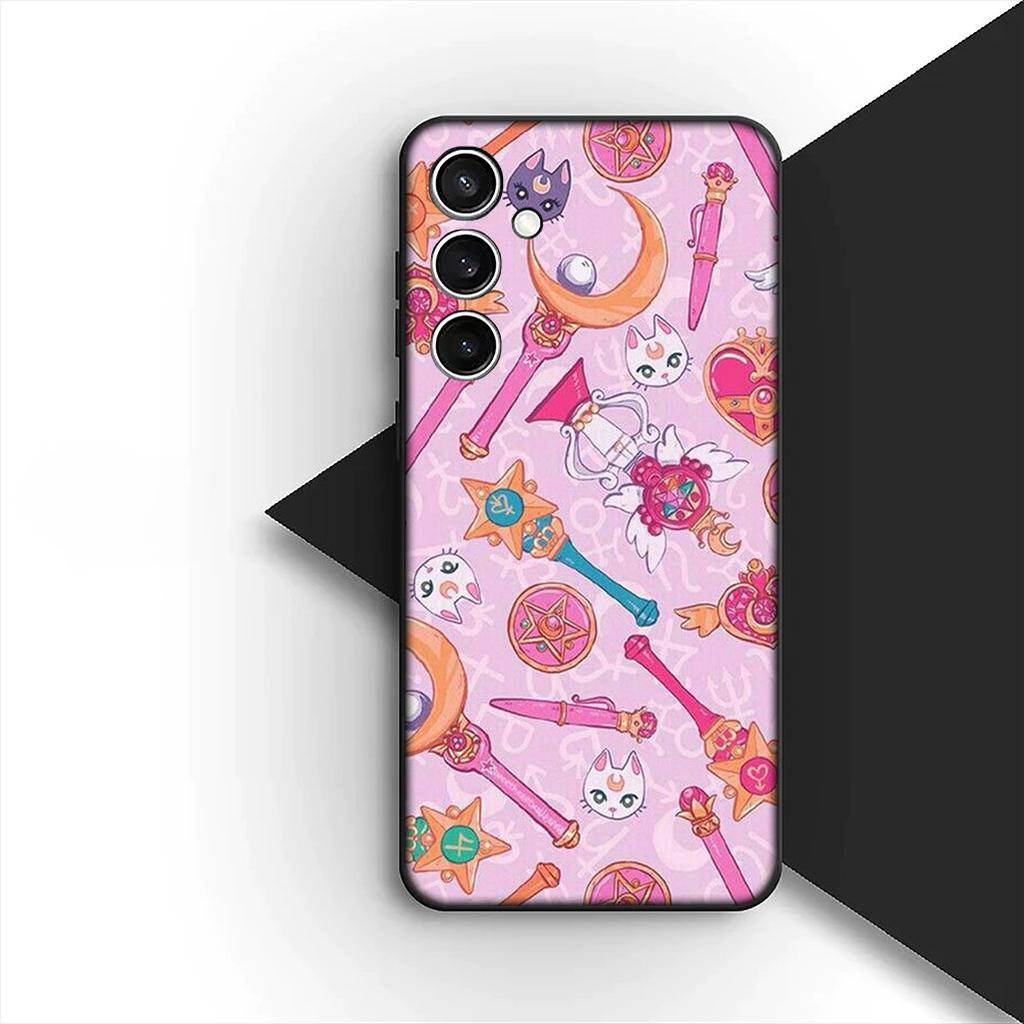 Cover for Samsung Galaxy S20 S22 S21 FE Ultra Plus A07 A17 A15 A16 A25 A57 A37 Phone Case Cartoon S-Sailors Anime Moons Girl