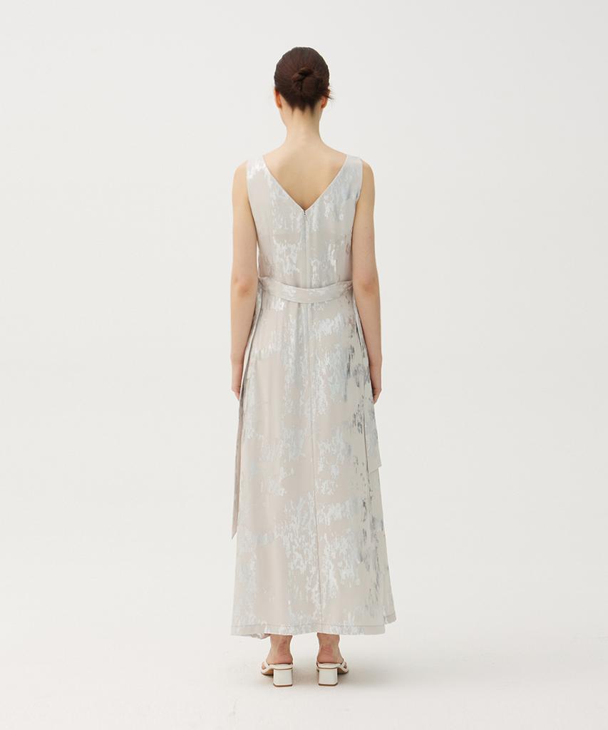 Meuameu Maxi Doodle Pleated Dress