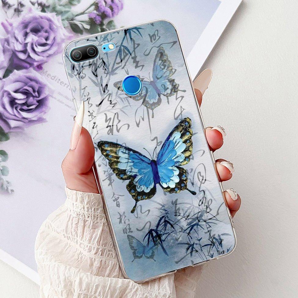 Clear For Honor 9 Lite Case Cute Cat Luxury Fashion Flowers Cool Boys Soft Bumper Cover For Honor 9Lite LLD-L21 Phone Case 5.65"