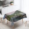 Natural Landscape Tablecloth Camping  Antifouling Waterproof Rectangular  Dining Table Home Decoration