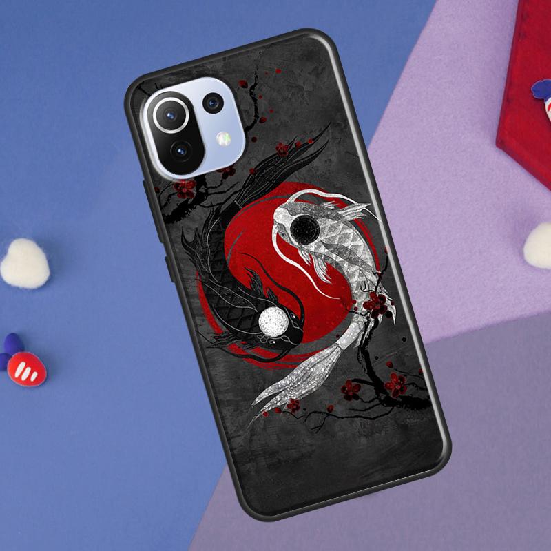 Koi Fish Yin Yang Art Cover For Xiaomi 14 Ultra 13 11T 12T 13T 14T Pro POCO X6 X7 Pro X3 X5 F3 F5 F6 M6 Pro Case