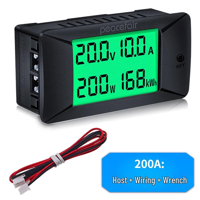 High-Precision DC Digital Volt-Amp Meter & Energy Tester (0-300V/300A)
