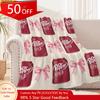 Dr Pepper With Coquette Bow Flat Velvet Blanket Soft Funny Throw Blanket Multipurpose Office Bedding