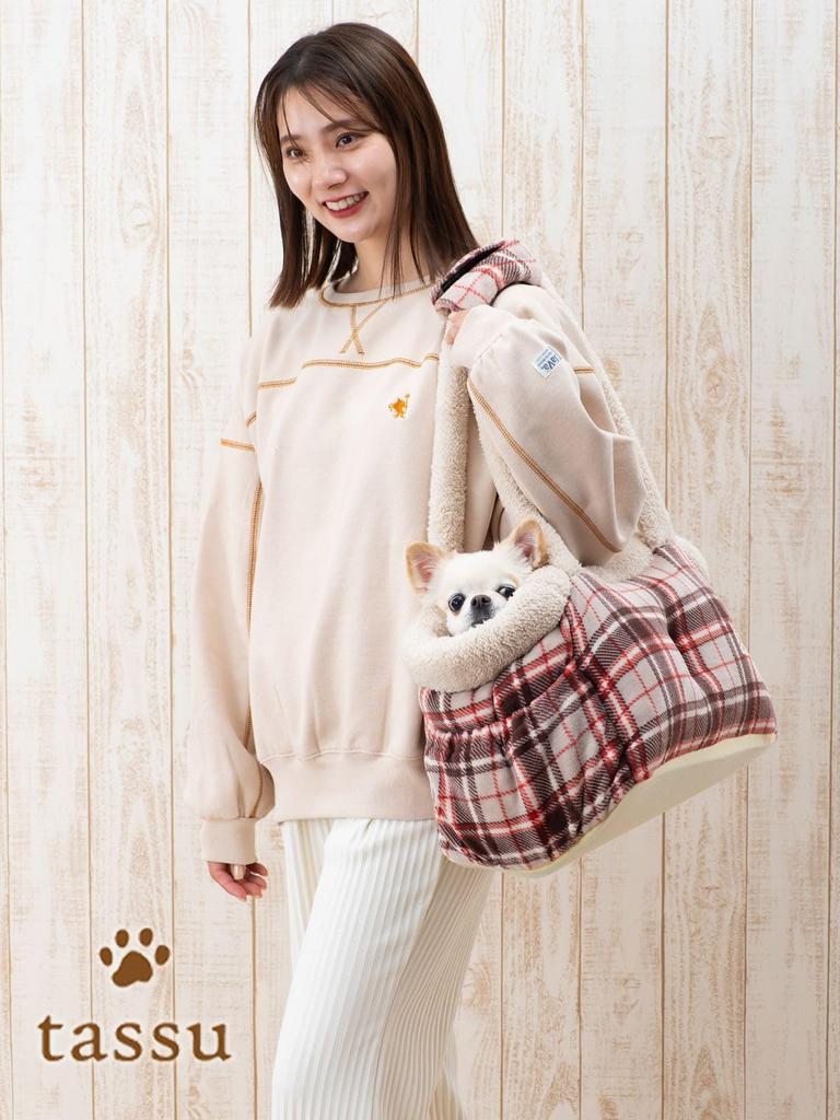 Tassu Checkered Pet Carrier Bag (168-6431A2)