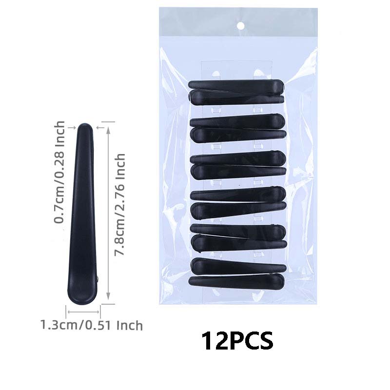 12Pcs Plastic Edge Clip Hairpin Accessories Plus Size Fish Beak Clip Hair and Duck Beak Clip Hairpin Hair Styling Tools