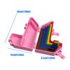 Card Making Positioning Tool, Pink Hinged PET Alignment Case with Side Closures for Cardstock Placement in Greeting Card Craft Work