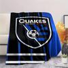 1Pc San Jose Earthquakes Print Flannel Blanket High Quality Warm Comfortable Cover for All Seasons Perfect for Gifts Home Decor