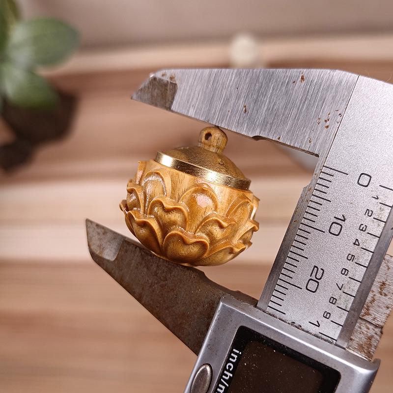 Green Sandalwood Gourd Pendant Phone Charm and DIY Hollow Ornament Jewelry.