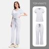 Men'S And Women'S Large-Size Hospital Short-Sleeved Doctor'S Nurse'S Uniform Cotton V-Neck Technician'S Overalls Clinic Beauty Salon Set Export