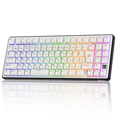 RK ROYAL KLUDGE X87 Gaming Japanese Translucent PBT Mechanical Compact Gasket RGB Online Driver Creamy Switches Keyboard, Layout, Keycaps, Keyboard,