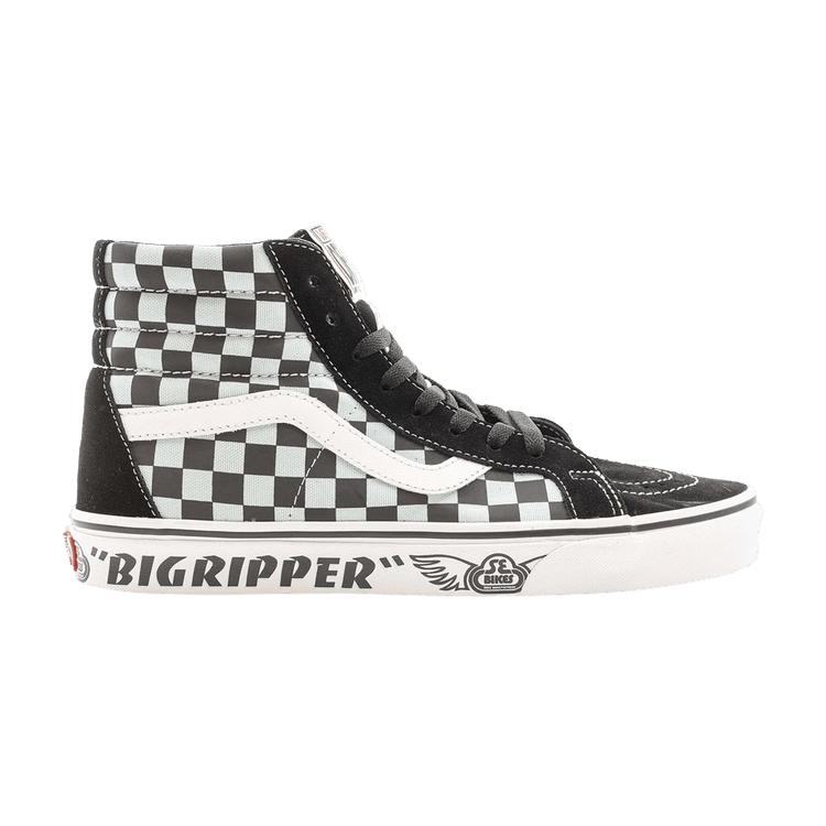 SE Bikes X Vans Sk8-Hi Reissue Big Ripper - Black Reflective Checkerboard Unisex Sneakers Plume VN0A4BV8A0E
