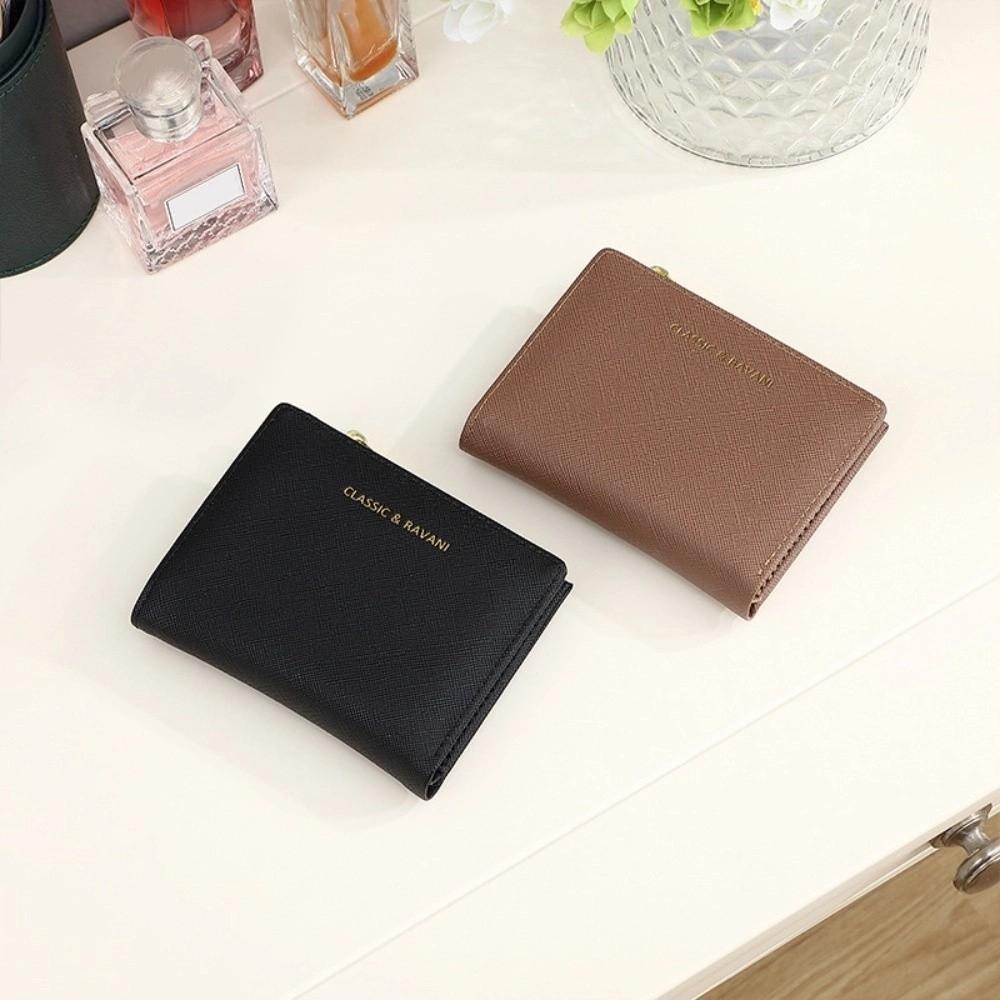 Card Pocket PU Coin Purse Coin Pouch Short Wallet Elegant Card Holders Clutch  Lady Gift