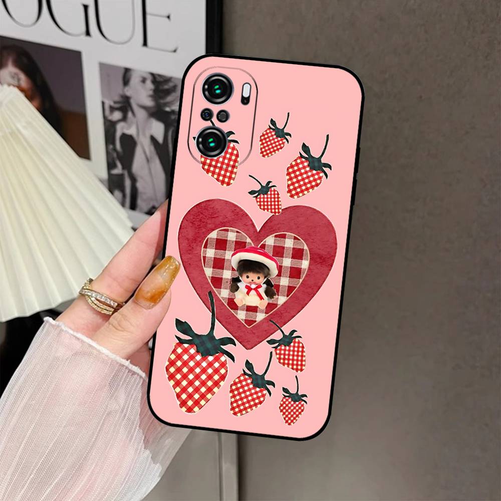 

Милый чехол A-MonchhichiS-W для Xiaomi 11 12 Redmi Note 11 5G 8T 9A 9 10T Note 8 9 12S Ultra, противоударный, тонкий, черный, чехол Redmi Note 8 Pro
