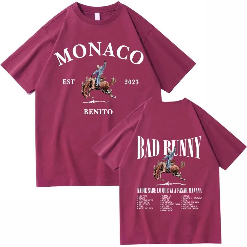 Bad Bunny Nadie Sabe Lo Que Va A Pasar Manana T-Shirts Harajuku O-Neck Short Sleeve Man Woman Shirts Fans Gift