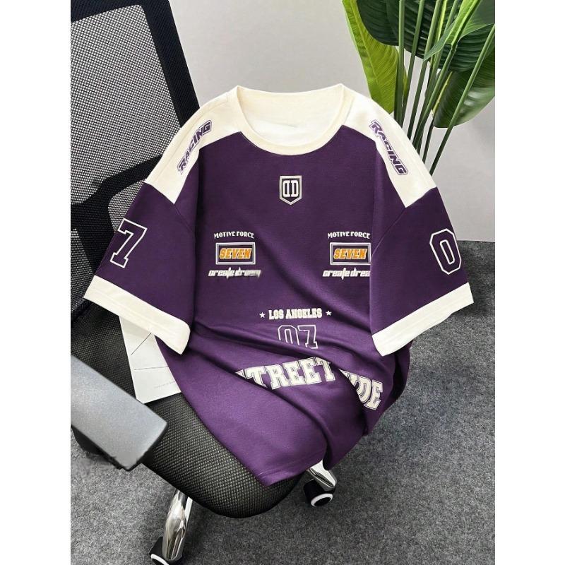 Short Sleeved Streetwear Sports Style Men's Sports Round Neck T-shirt Quick Drying Comfortable and Breathable