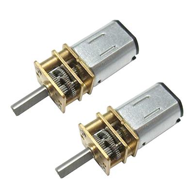 CHANCS N20 Malý DC motor s kovovou převodovkou, 6V 50 ot./min, délka hřídele 10 mm, 2 ks pro DIY RC hračky