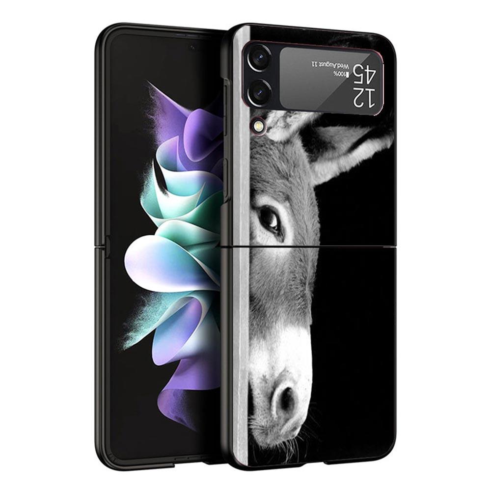 Funny Donkey Case For Samsung Galaxy Z Flip 7 6 5 4 3 Z Flip7 Flip6 Flip5 Flip4 5G Phone Cover Flip3 Folding Coque