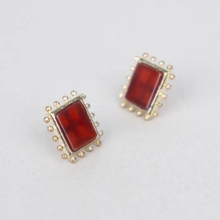 Gilded Recta Zamano Earring