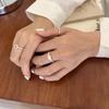 Sweet Pearl Geometric Ring for Women - Adjustable Line-Wrapped Hollow Design
