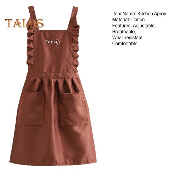 Kuchyňská zástěra Nastavitelná vlnitá hrana odolná proti nečistotám Užitečné ženy Muži Kuchyňská zástěra Šéfkuchař Pracovní oděvy Potřeby pro domácnost