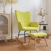 Day and Night - Day and Night Rocking Chair with Footrest Green Fabric