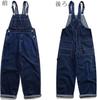 Kayiyasu American Casual Denim Zippered Wide Long Sizes Men's Overalls, 97% Cotton, Flexible, Front, Leg, Length, XS-2XL (Navy, L)