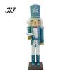 Indoor Christmas Decor Wooden Nutcracker Figurine, Hand Painted Soldier Ornament, Bright Large Figurine Color Statue for Holiday Home Desktop