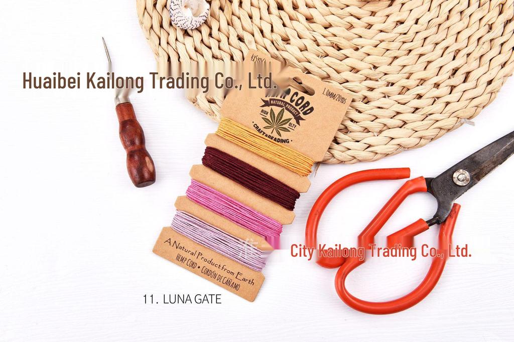 Colorful 1mm Waxed Hemp Cord for DIY, Hand-woven Crafts, 20yd Rope