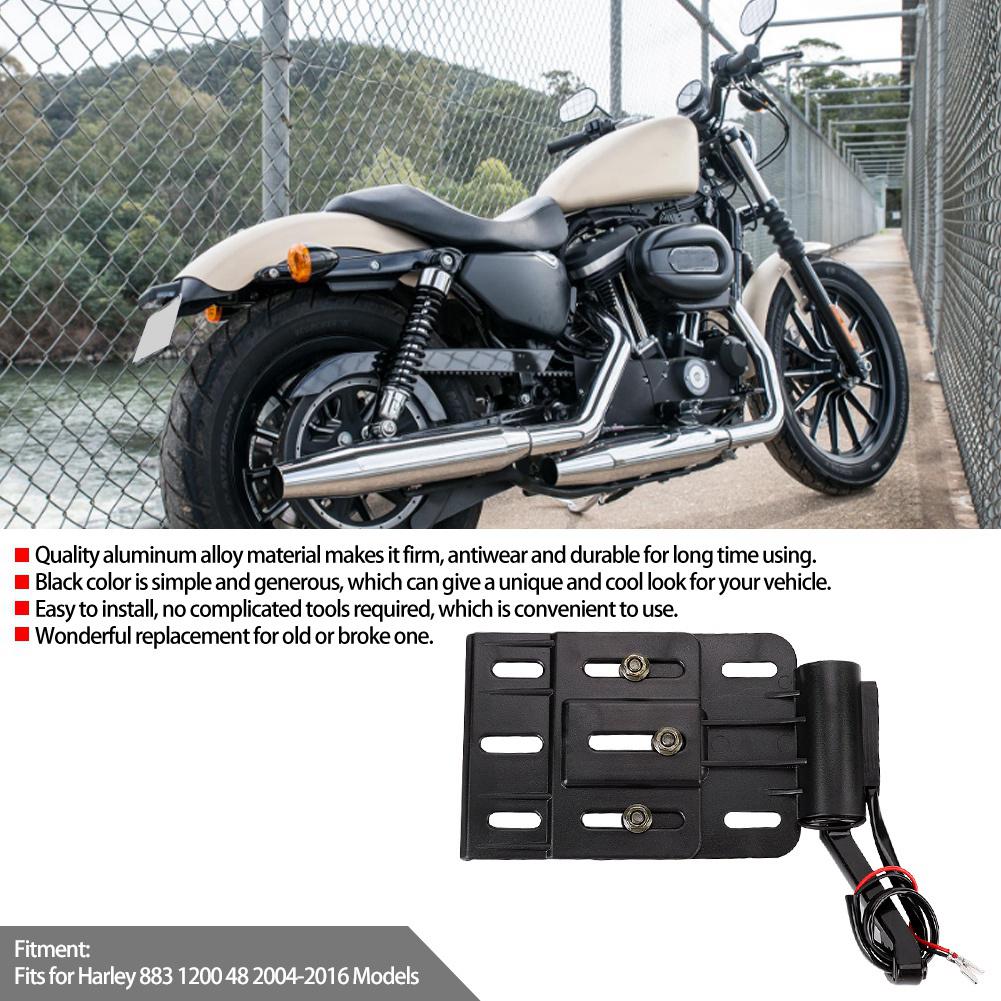 Aluminum Alloy Motorcycle License Plate Frame Holder Bracket, Fits 883 1200 48 2004-2016, Sy To Install, Accessories