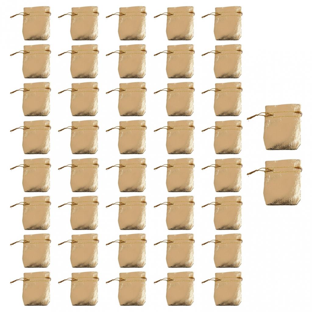 50ks Efektní organzové sáčky s kovovým leskem Perfektní pro svépomocné dárky