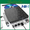 DVD-програвач 7-в-1 Зовнішній CD/DVD-привід USB 3.0 Type-C Записувач CD-дисків Хаб Зовнішній Дисковод Для Настільного Комп'ютера Mac Windows Linux