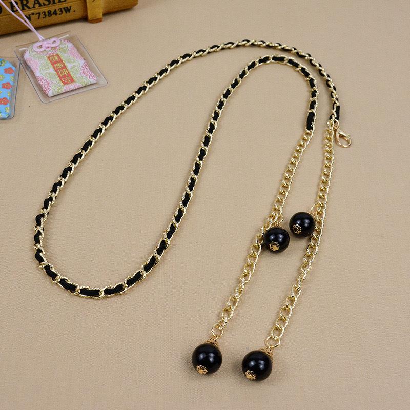 Pearl Thin Waist Chain Women's Decorative White Dress Belt Korean Version Simple and Fashionable Metal Belt Skirt Belt