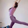 2026 Women's Short Sleeve Yoga Top with Built-in Bra - Beautiful Back Pilates Fitness Set (Summer Collection)