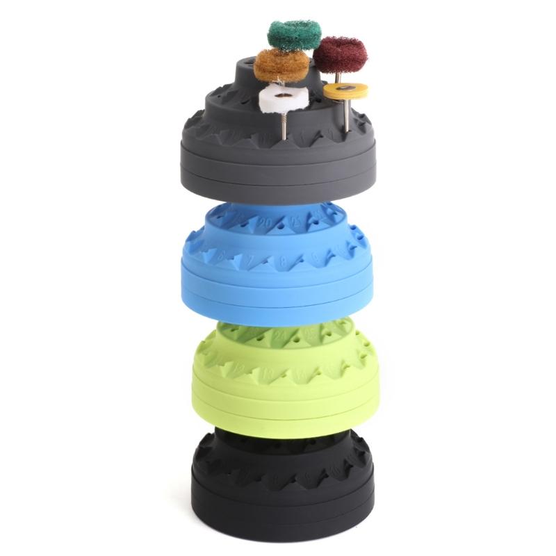 Plastic Rotating Tool Box Rotary Bur Holder for Tool Organization and Easy Cleaning Screwdriver Rotating Storage Box